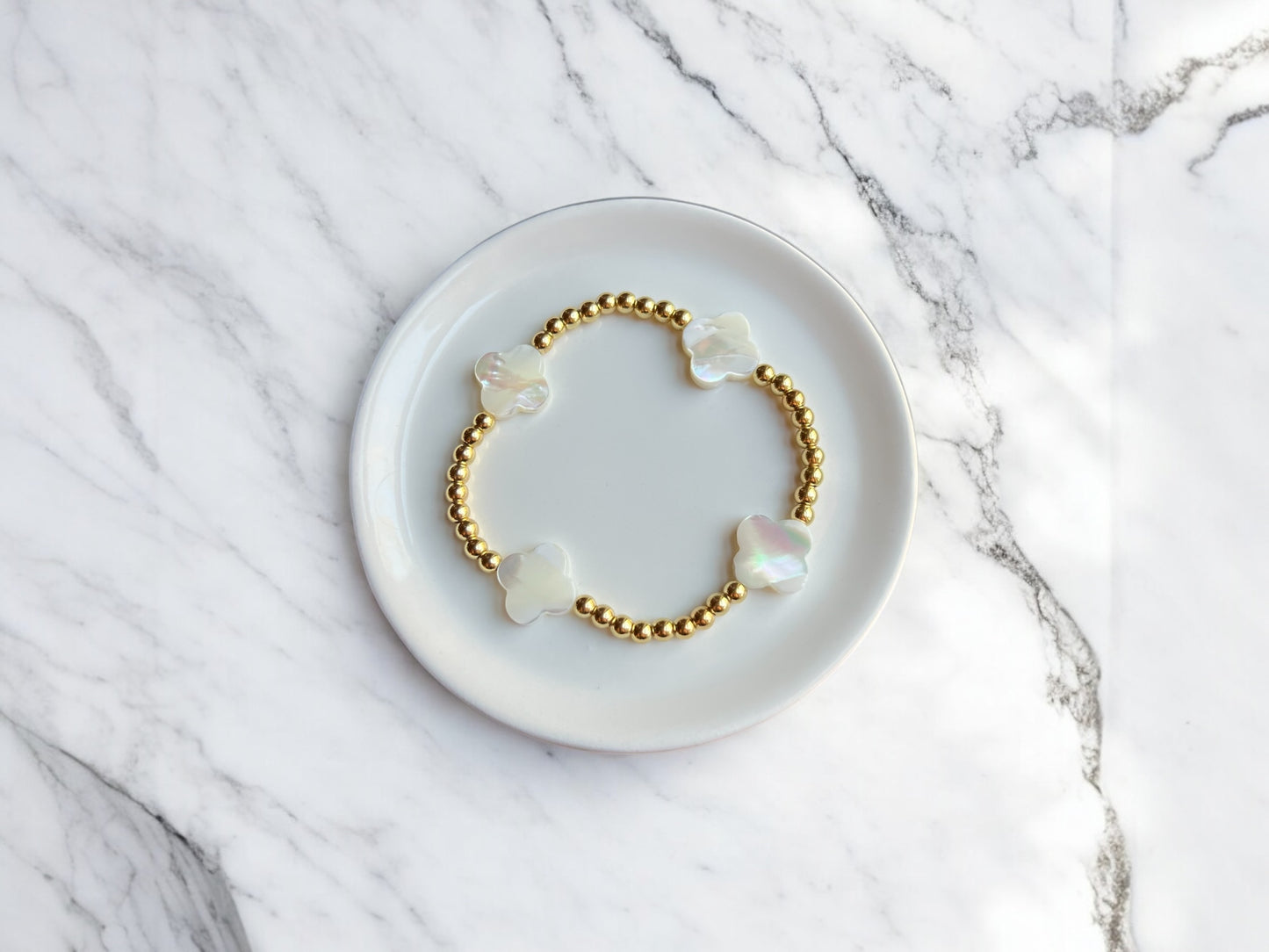 Alexandra Gold Bead Bracelet