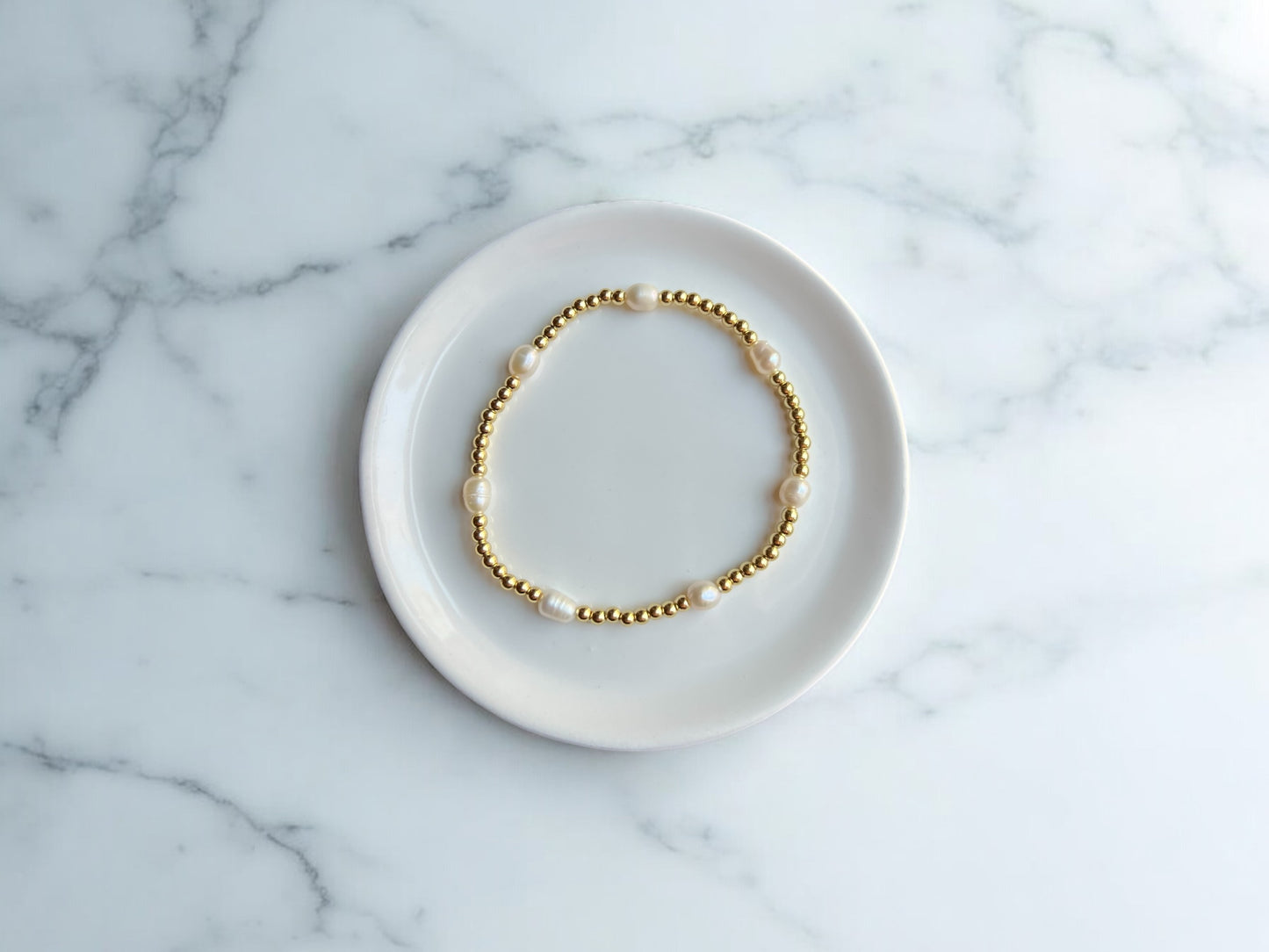 Kylie Gold Bead Bracelet