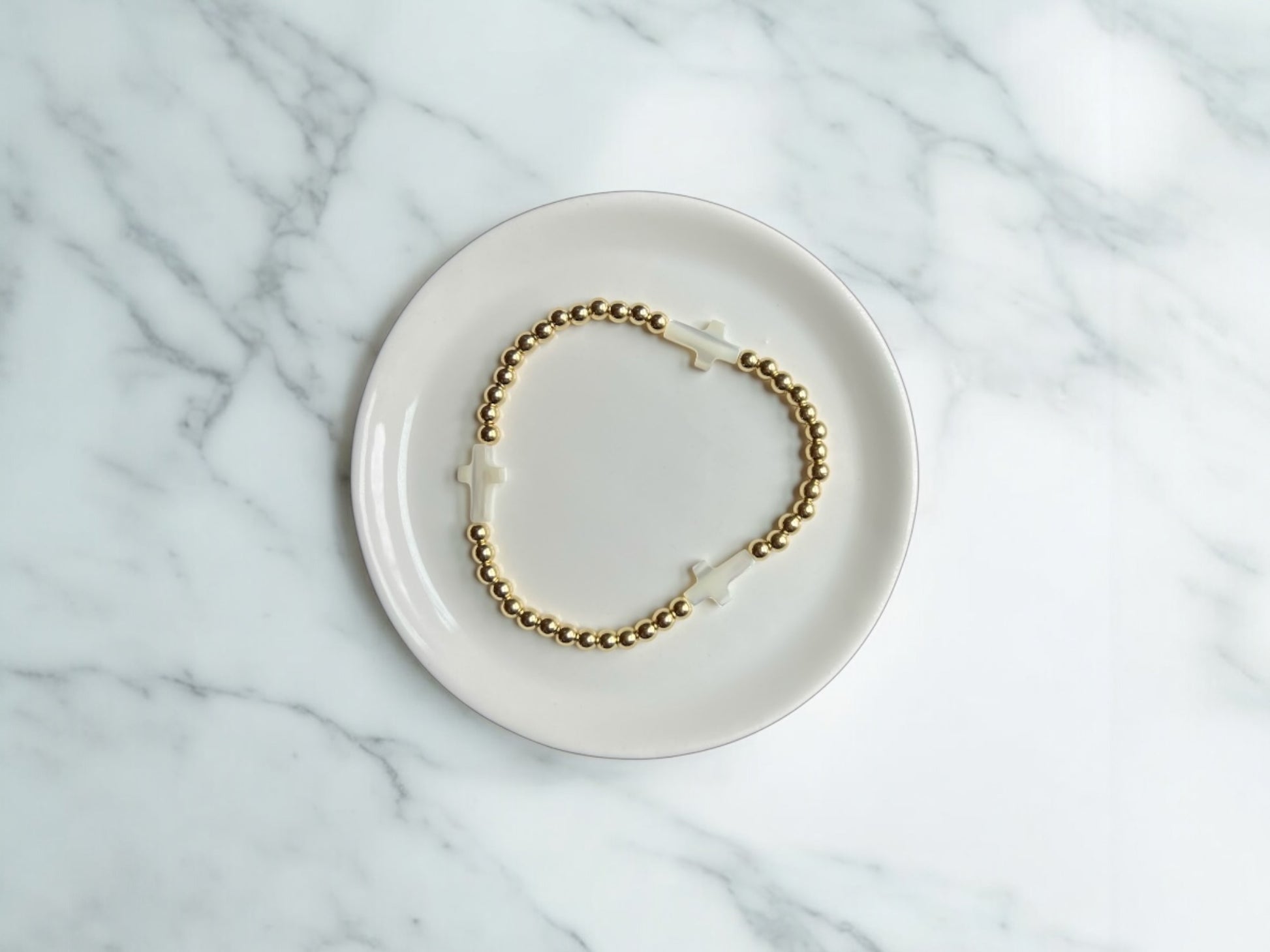 Sarah Gold Bead Bracelet